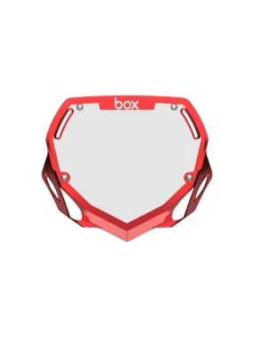 Box Two Number Plate Chrome Red